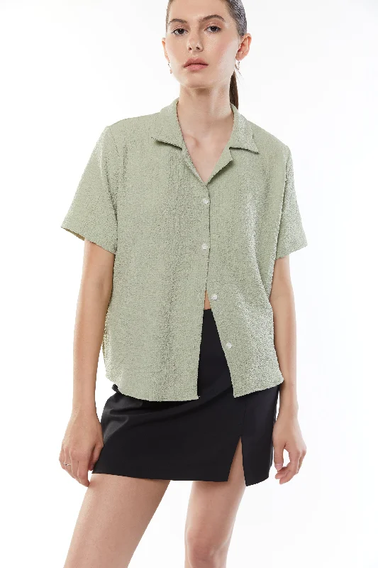 CRINKLE SHORT SLEEVE SHIRT