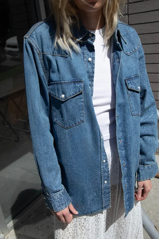 DENIM BUTTON-UP SHIRT