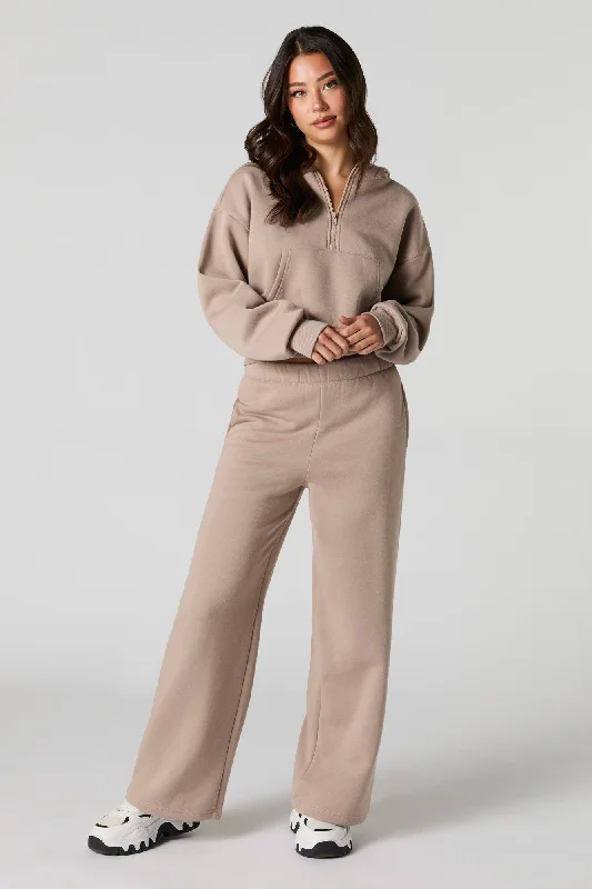 Fleece Wide Leg Sweatpant