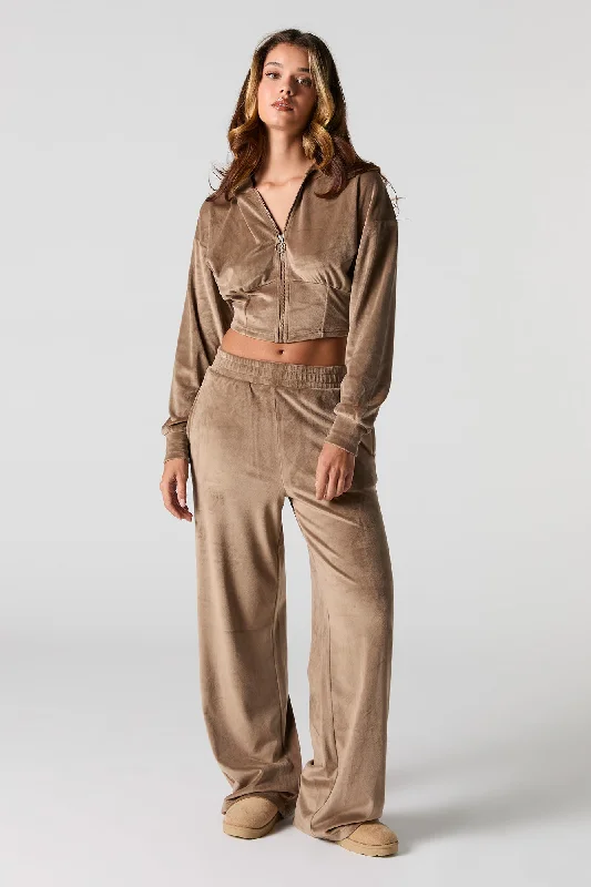 Velour Wide Leg Pant