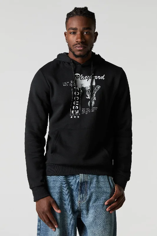 Play Hard Graphic Fleece Hoodie