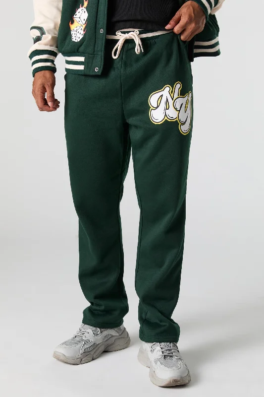 NY Racing Embroidered Fleece Varsity Sweatpant