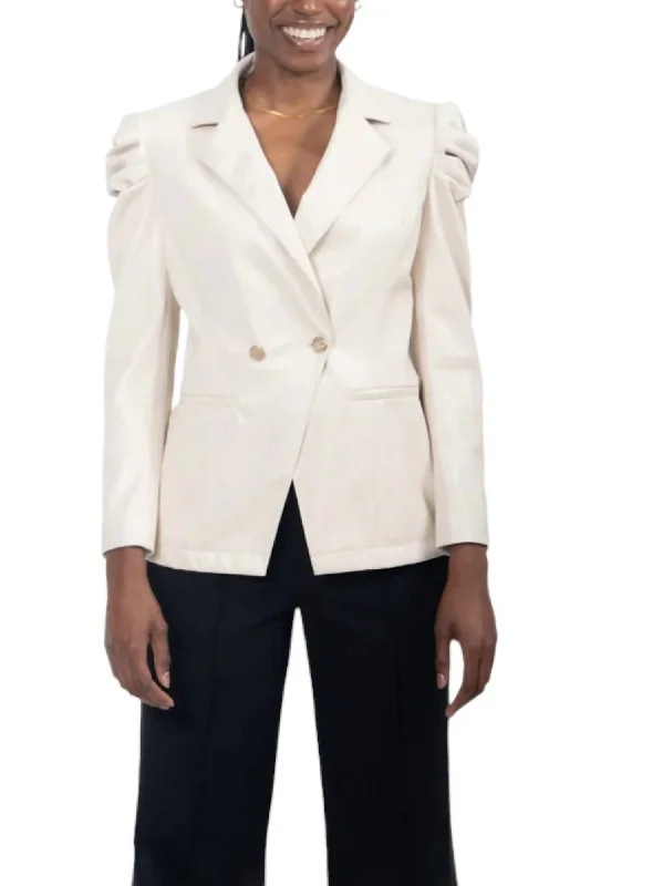 Bradshaw Blazer In Sandshell Vegan Leather