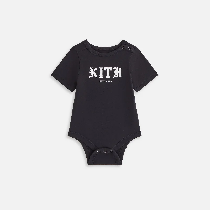 TightnessKith Baby Novelty Logo Graphic Bodysuit - Black