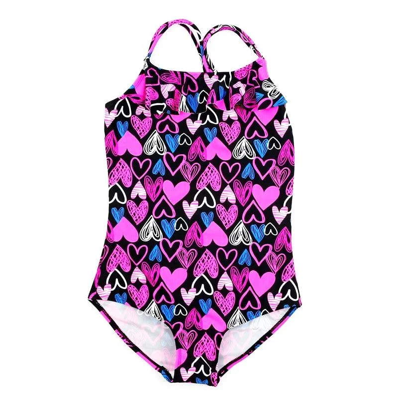 Love Heart Print Swimsuit