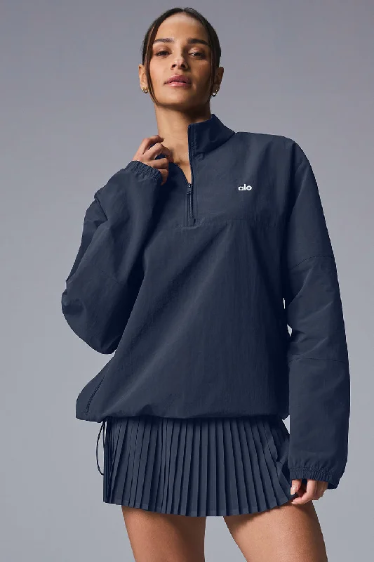 Light Weight Takeaway Track Pullover - Navy