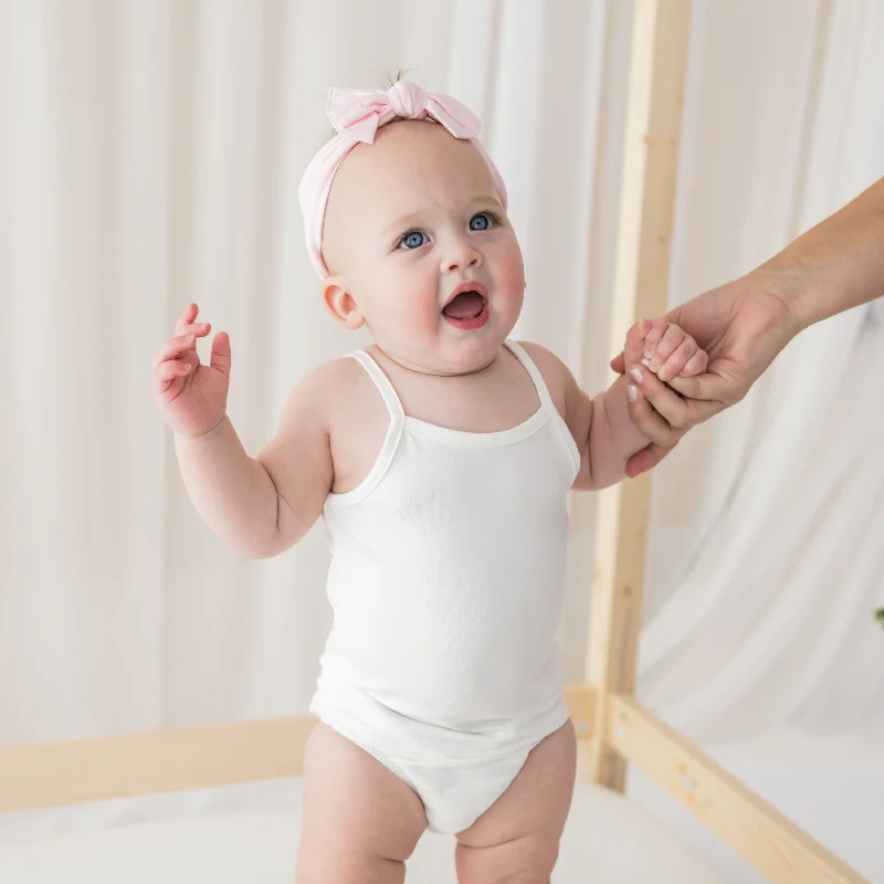 Spaghetti Strap Leotard in Cloud