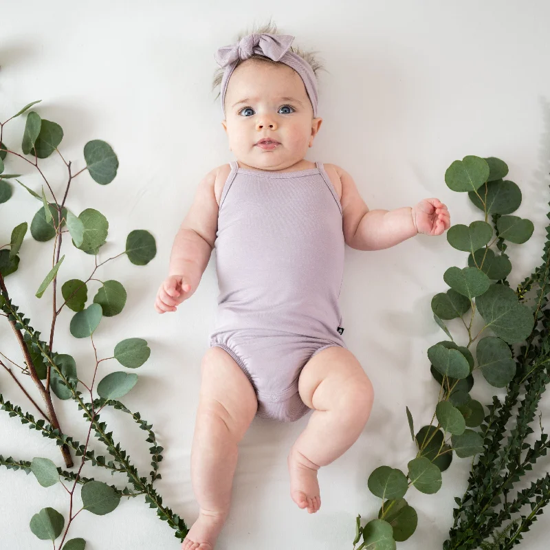 Spaghetti Strap Leotard in Wisteria