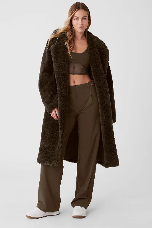 Oversized Sherpa Trench - Espresso