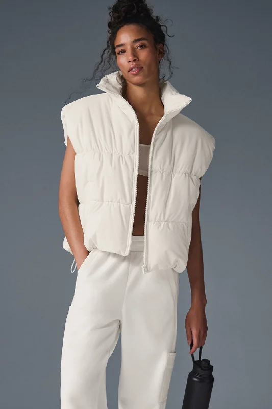 Incline Puffer Vest - Ivory