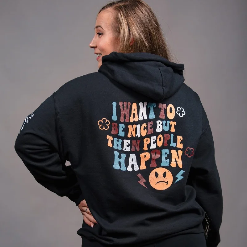 Women's Be Nice Hoodie - Black