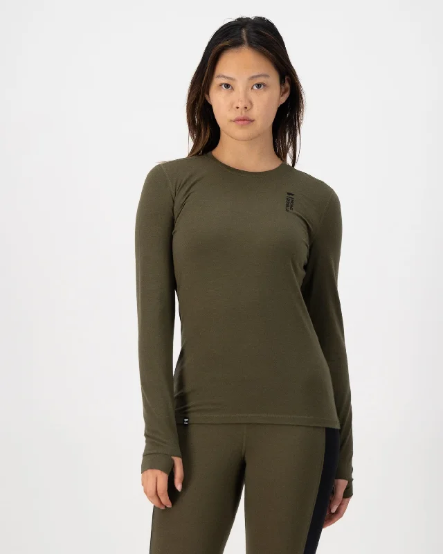 Cascade Merino Base Layer Long Sleeve - Dark Olive