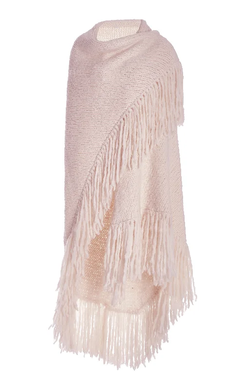 Lauren Knit Wrap in Rose Quartz Welfat Cashmere