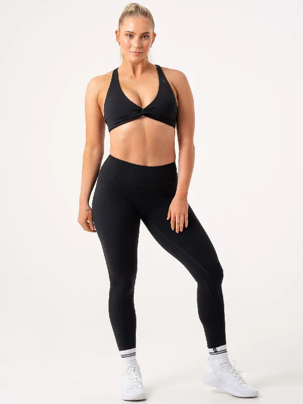 NKD Knot Sports Bra - Black