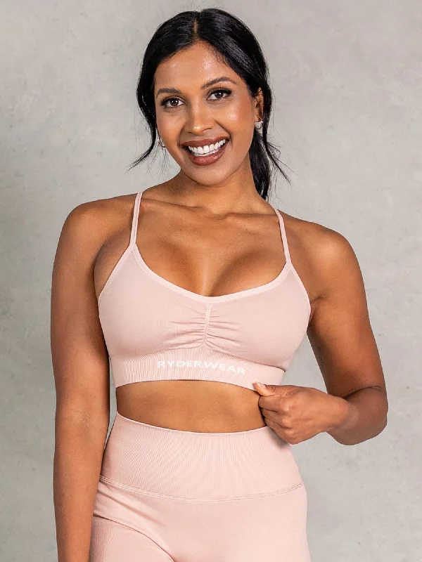 NRG Seamless Sports Bra - Biscotti